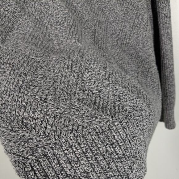 Banana Republic Cardigan Sweater L Gray Shawl Collar Cotton Academia Professor - Picture 6 of 8